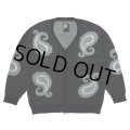 CHALLENGER/BIG PAISLEY CARDIGAN（BLACK）［ビッグペイズリーカーディガン-24秋冬］