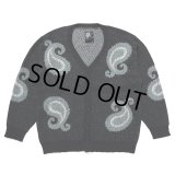 CHALLENGER/BIG PAISLEY CARDIGAN（BLACK）［ビッグペイズリーカーディガン-24秋冬］