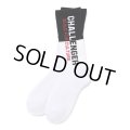 CHALLENGER/SAILOR SOCKS（WHITE/BLACK）［セーラーソックス-24秋冬］