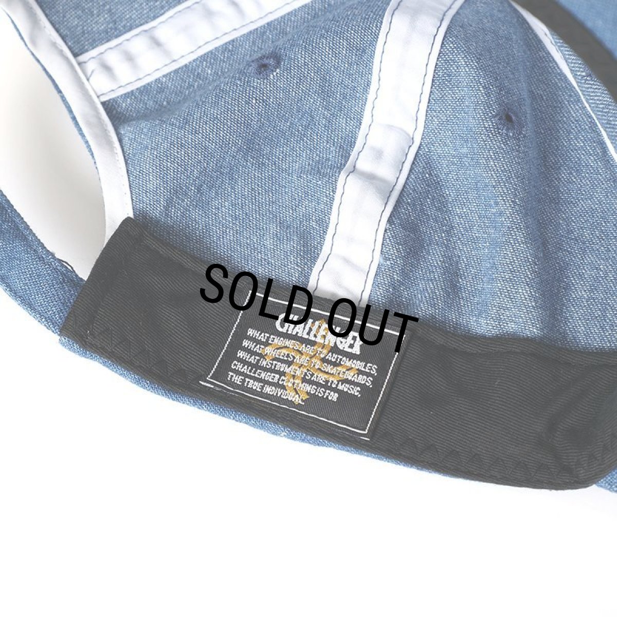 画像4: CHALLENGER/WOLF BRIGADE CAP（WASHED DENIM）［ウルフブリゲイドキャップ-24秋冬］ (4)