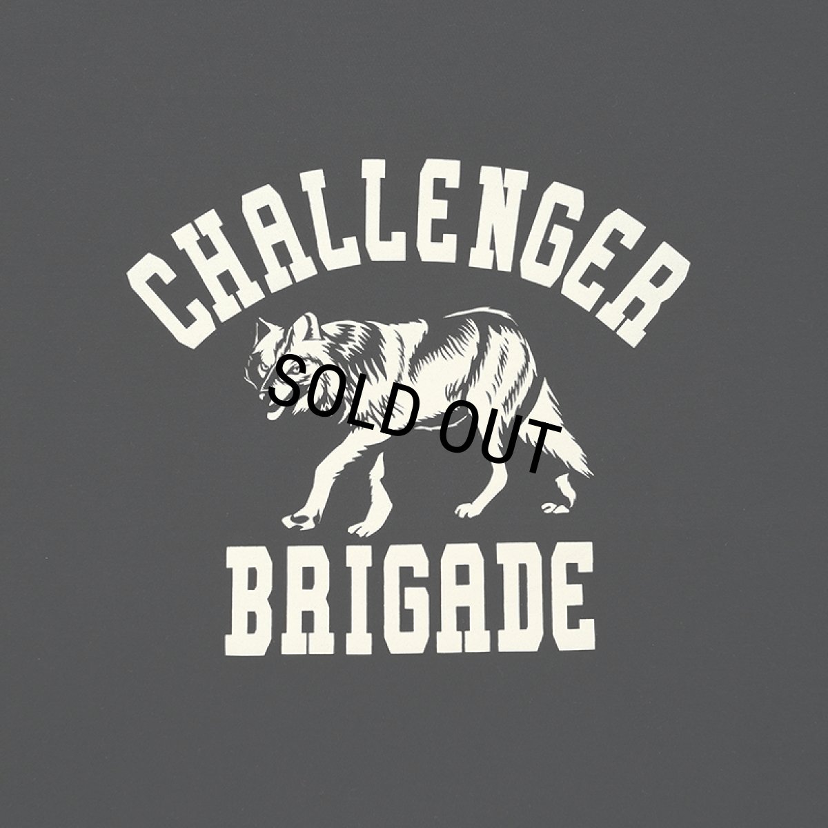 画像3: CHALLENGER/WOLF COLLEGE TEE（BLACK）［プリントT-24秋冬］ (3)