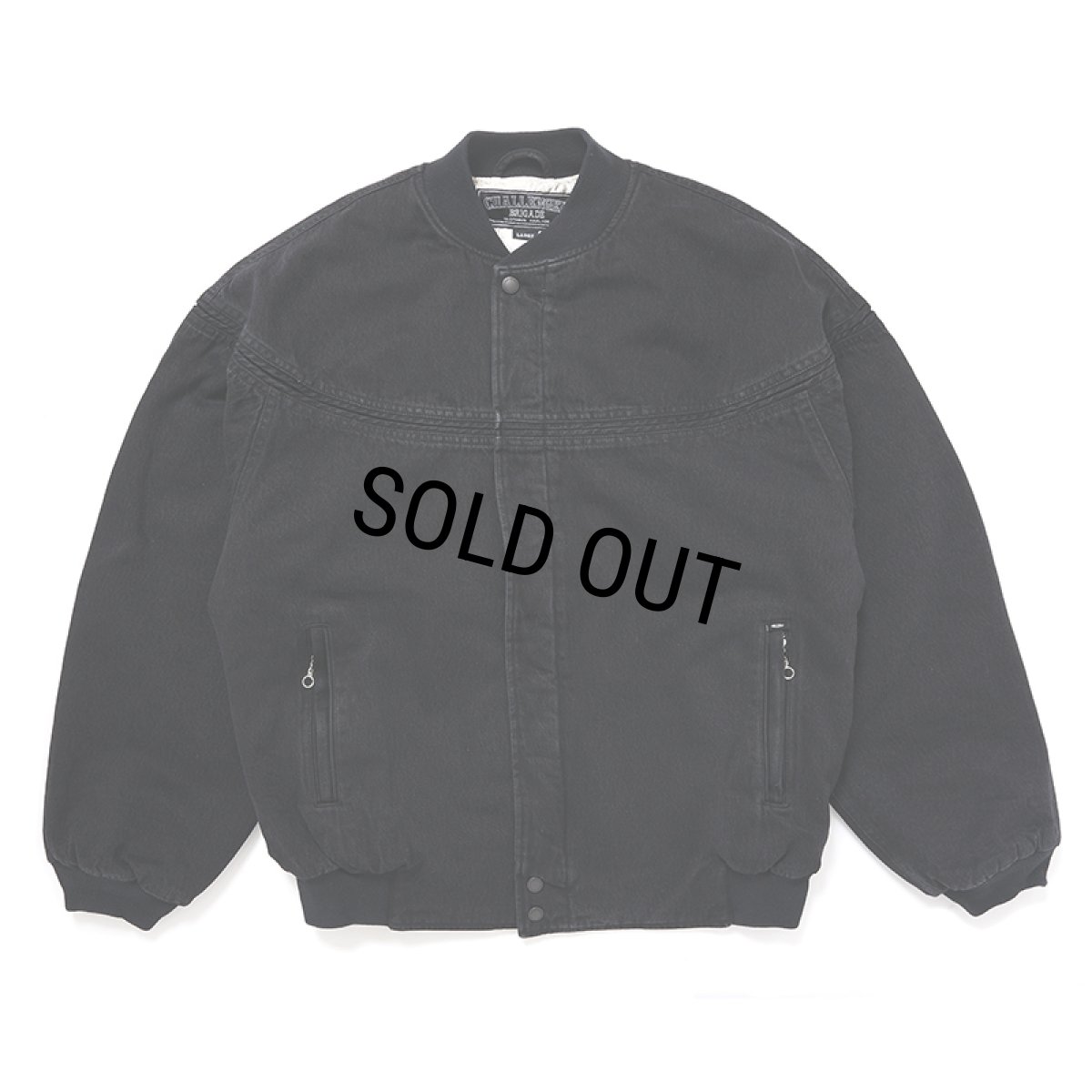 画像1: CHALLENGER/WASHED DERBY JACKET（WASHED BLACK）［ウォッシュドダービーJKT-24秋冬］ (1)