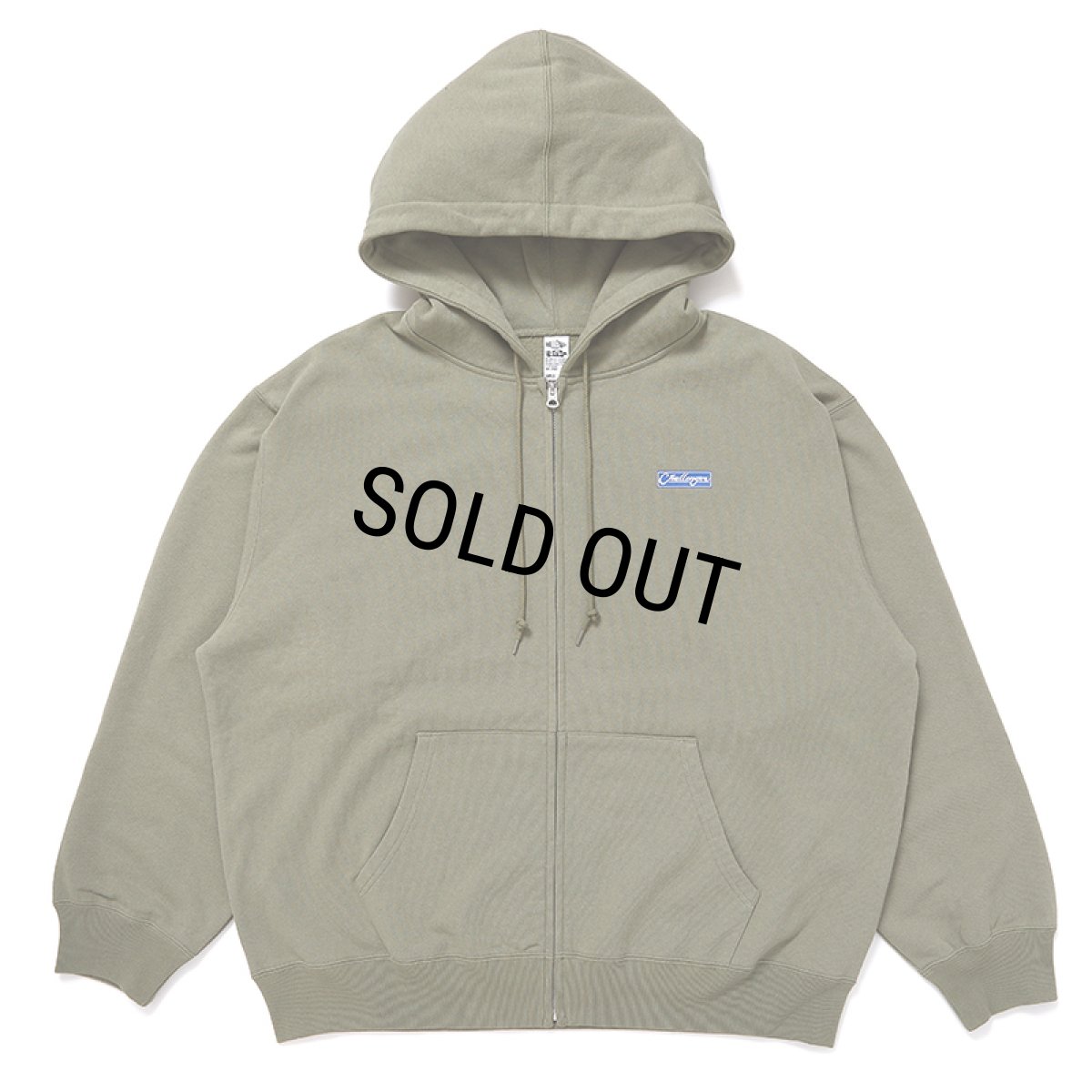 画像2: CHALLENGER/BAR LOGO ZIP HOODIE（KHAKI）［ジップフーディー-24秋冬］ (2)