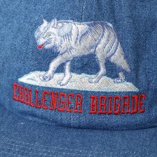 画像3: CHALLENGER/WOLF BRIGADE CAP（WASHED DENIM）［ウルフブリゲイドキャップ-24秋冬］ (3)