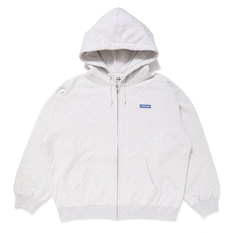 画像1: CHALLENGER/BAR LOGO ZIP HOODIE（GRAY）［ジップフーディー-24秋冬］