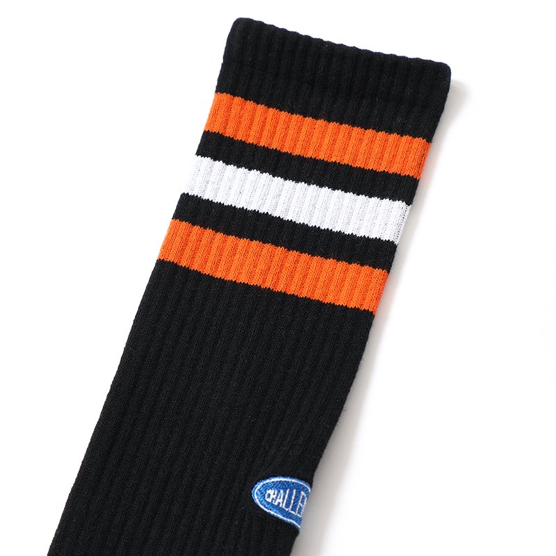 画像2: CHALLENGER/LINE SOCKS（BLACK）［ラインソックス-24秋冬］