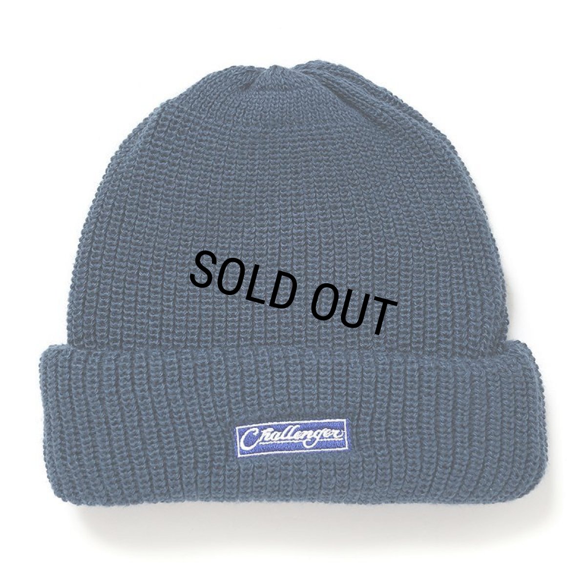 画像1: CHALLENGER/BAR LOGO KNIT CAP（DARK BLUE）［バーロゴニットキャップ-24秋冬］ (1)