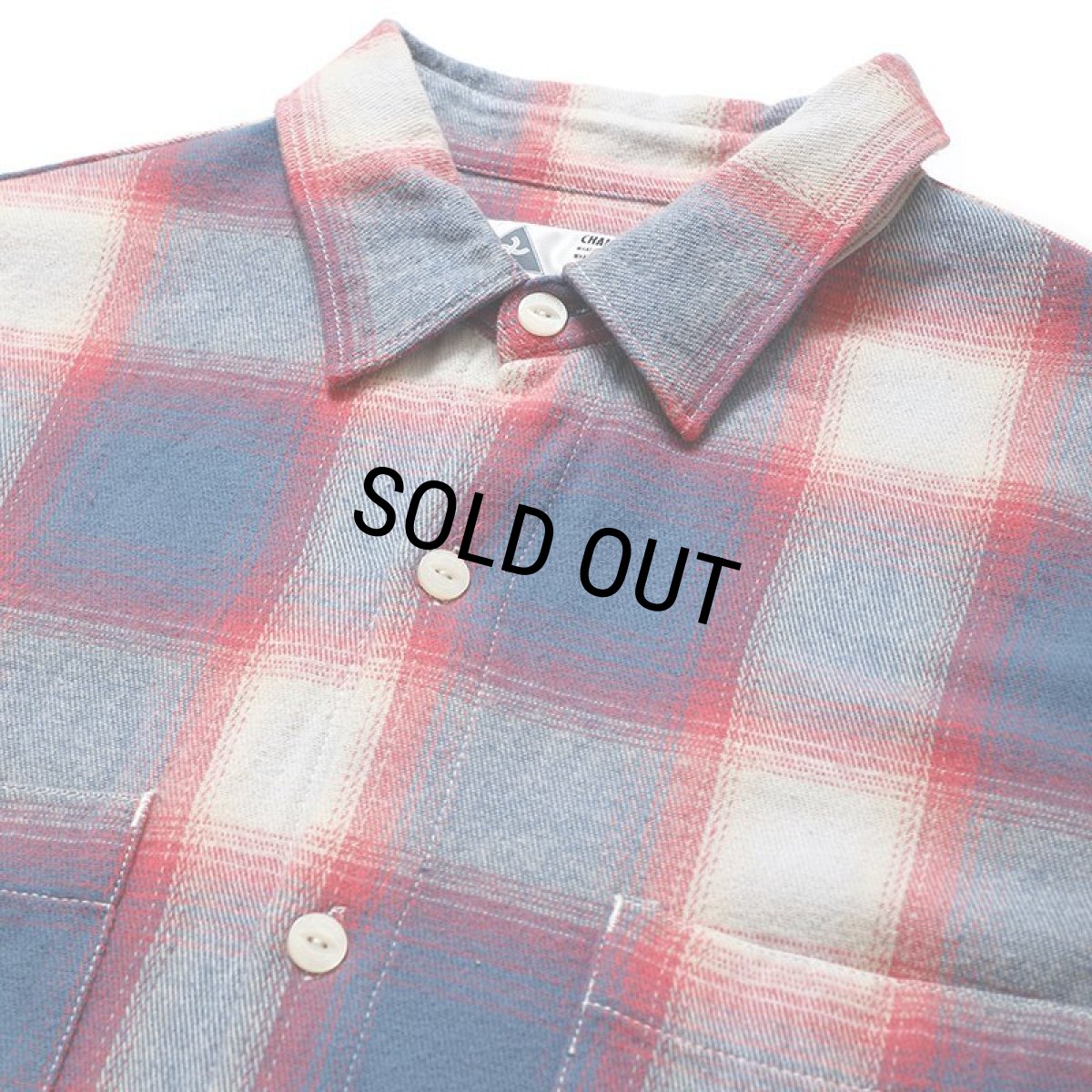 画像3: CHALLENGER/SHADOW PLAID SHIRT（BLUE/RED）［シャドウチェックシャツ-24秋冬］ (3)