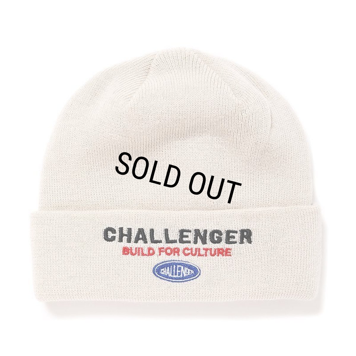 画像1: CHALLENGER/SAILOR KNIT CAP（WHITE）［セーラーニットキャップ-24秋冬］ (1)