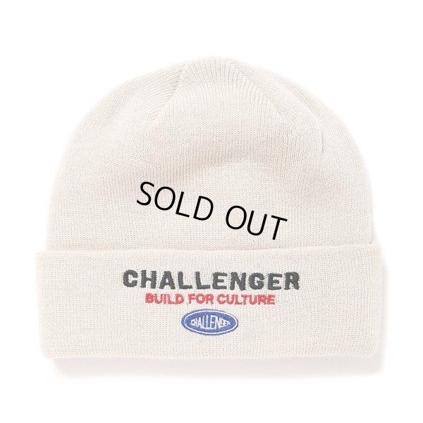 画像1: CHALLENGER/SAILOR KNIT CAP（WHITE）［セーラーニットキャップ-24秋冬］