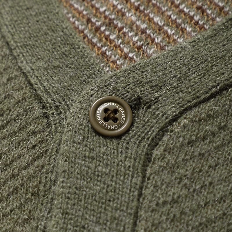 画像3: CHALLENGER/BIG PAISLEY CARDIGAN（OLIVE）［ビッグペイズリーカーディガン-24秋冬］