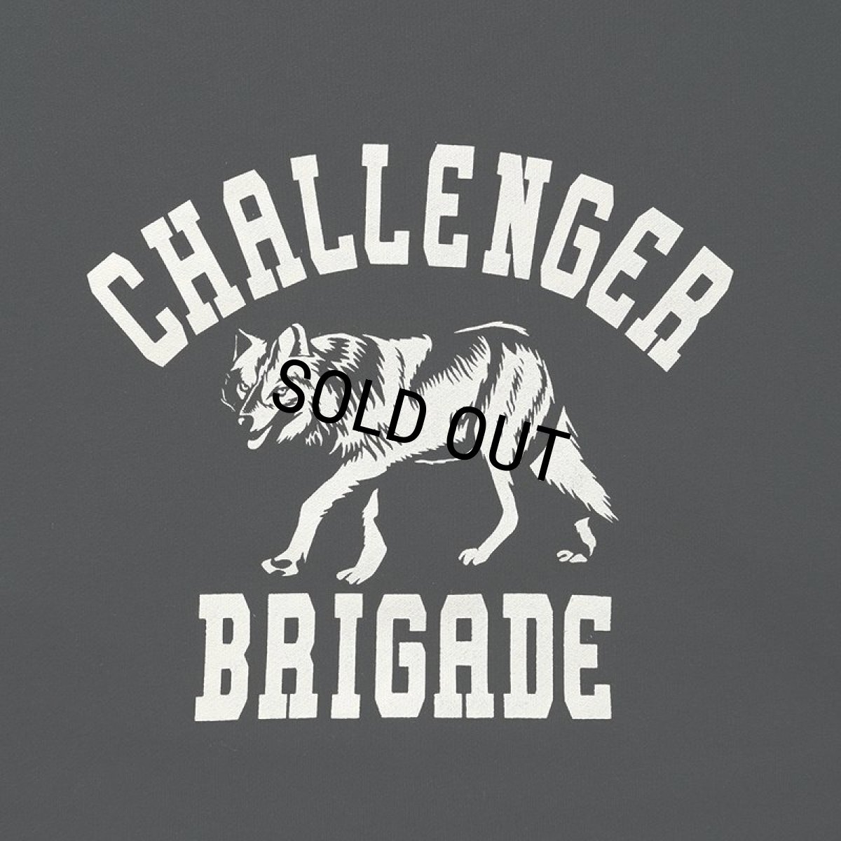 画像3: CHALLENGER/WOLF COLLEGE C/N SWEAT（BLACK）［クルーネックスウェット-24秋冬］ (3)