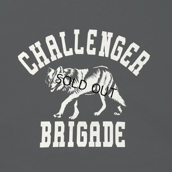 画像3: CHALLENGER/WOLF COLLEGE C/N SWEAT（BLACK）［クルーネックスウェット-24秋冬］