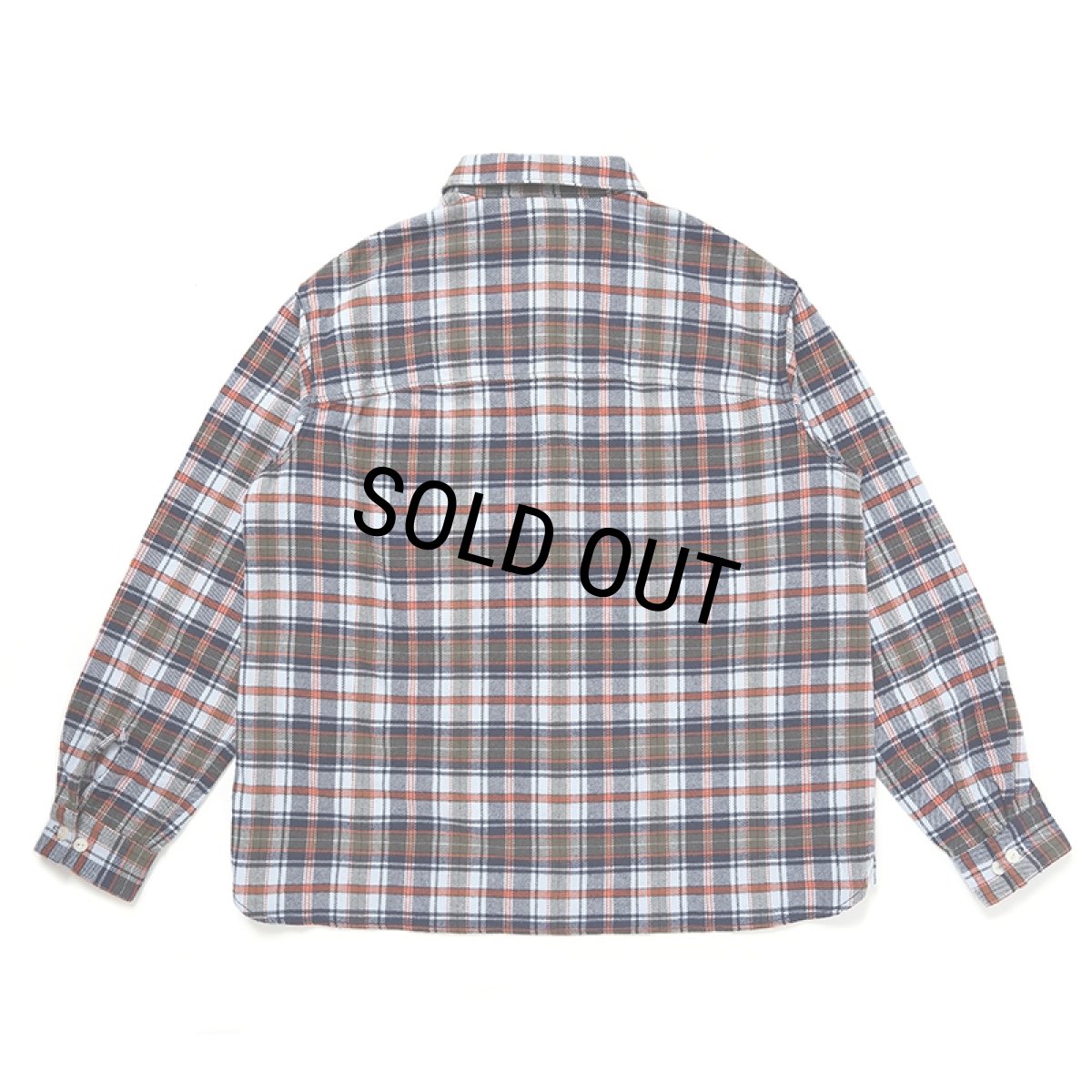 画像2: CHALLENGER/COUNTRY PLAID SHIRT（LT BLUE/ORANGE）［カントリーチェックシャツ-24秋冬］ (2)