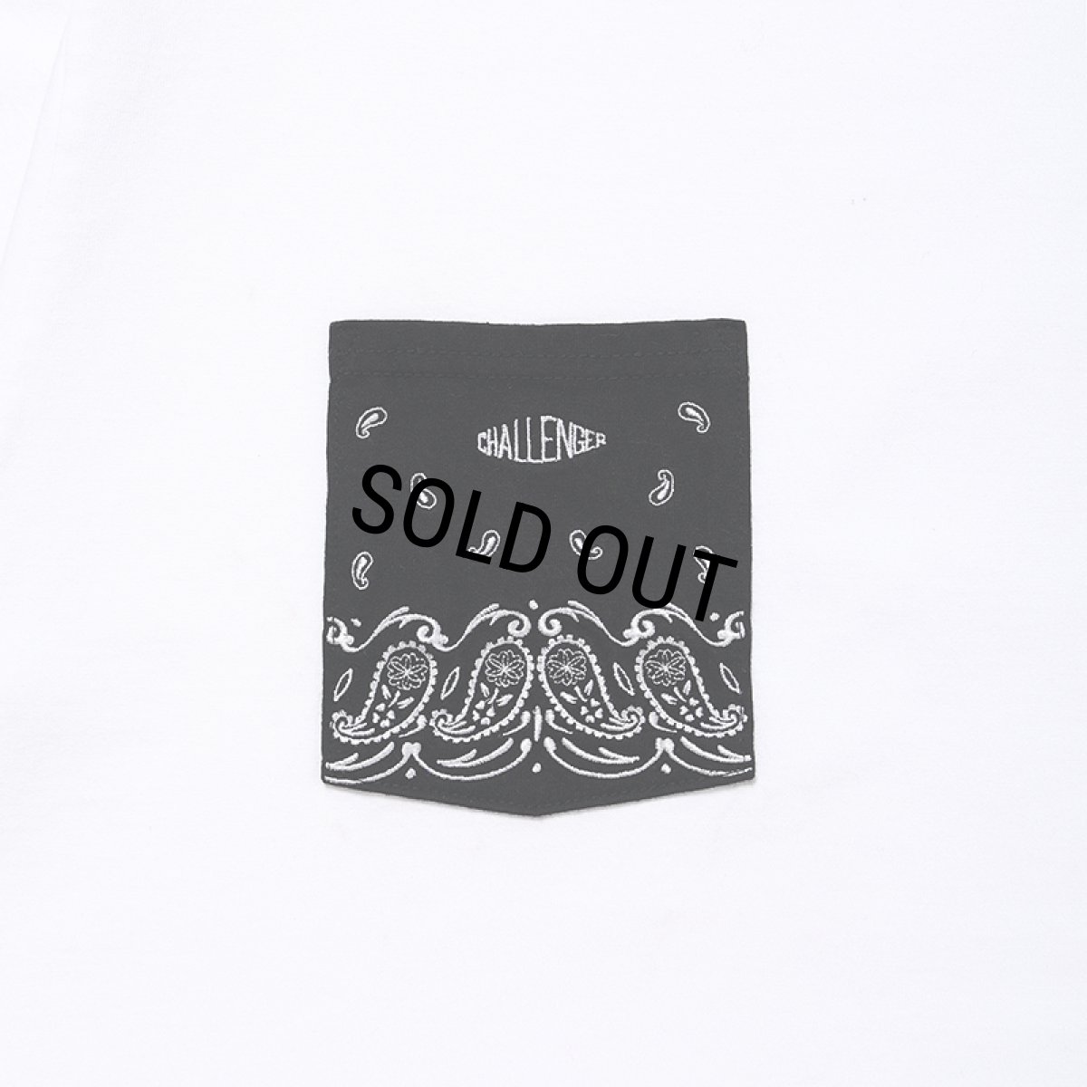 画像3: CHALLENGER/BANDANA POCKET TEE（WHITE）［刺繍ポケT-24秋冬］ (3)