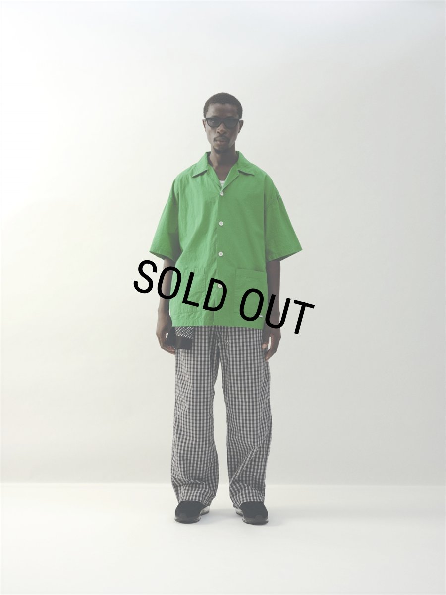 画像2: COOTIE PRODUCTIONS/Finx Cotton Cordlane Open Collar S/S Shirt（Green）［オープンカラーシャツ-24春夏］ (2)