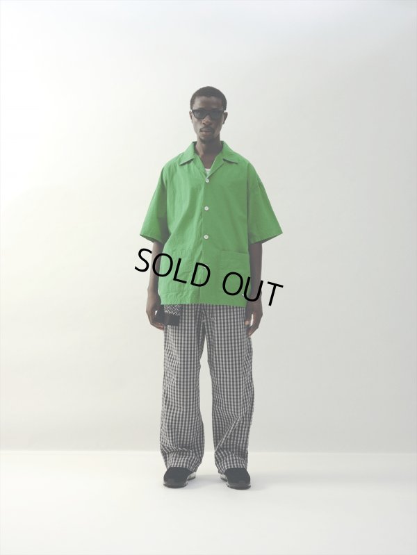 画像2: COOTIE PRODUCTIONS/Finx Cotton Cordlane Open Collar S/S Shirt（Green）［オープンカラーシャツ-24春夏］