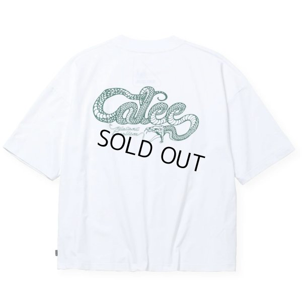 画像2: CALEE/× SHELTECH CL SNAKE LOGO DROP SHOULDER TEE（WHITE）［ドロップショルダーポケT-24春夏］
