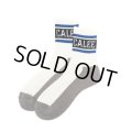 CALEE/JACQUARD PILE LINE SOCKS（WHITE/BLUE）［ラインソックス-24春夏］