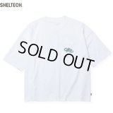 CALEE/× SHELTECH CL SNAKE LOGO DROP SHOULDER TEE（WHITE）［ドロップショルダーポケT-24春夏］