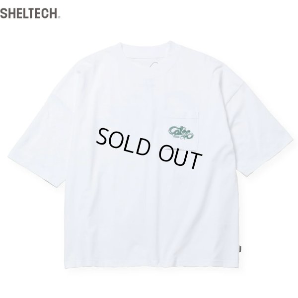 画像1: CALEE/× SHELTECH CL SNAKE LOGO DROP SHOULDER TEE（WHITE）［ドロップショルダーポケT-24春夏］