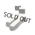CALEE/JACQUARD PILE LINE SOCKS（WHITE/BLACK）［ラインソックス-24春夏］
