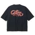 画像2: 【30%OFF】CALEE/× SHELTECH CL SNAKE LOGO DROP SHOULDER TEE（BLACK）［ドロップショルダーポケT-24春夏］ (2)
