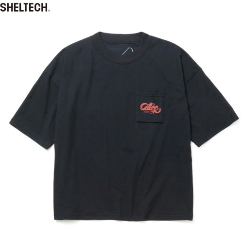 他の写真1: 【30%OFF】CALEE/× SHELTECH CL SNAKE LOGO DROP SHOULDER TEE（BLACK）［ドロップショルダーポケT-24春夏］