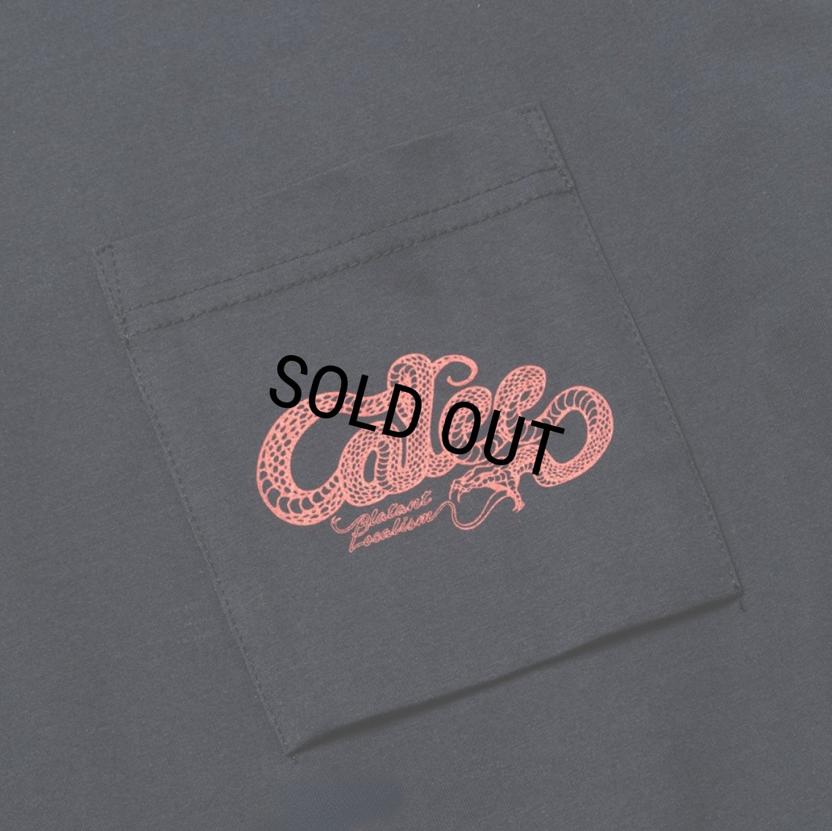 画像5: 【30%OFF】CALEE/× SHELTECH CL SNAKE LOGO DROP SHOULDER TEE（BLACK）［ドロップショルダーポケT-24春夏］ (5)