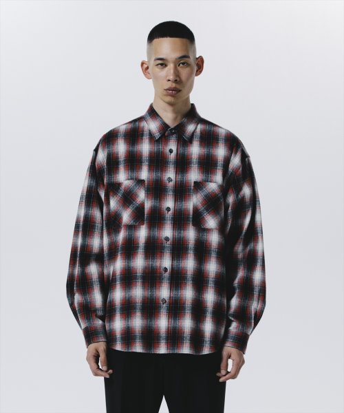 他の写真3: 【30%OFF】ROTTWEILER/R9 NEL CHECK SHIRT（RED）［ネルチェックシャツ-24秋冬］