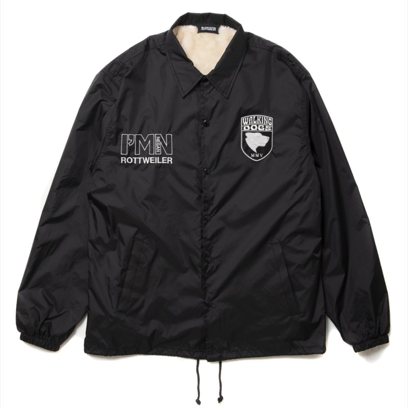 画像1: 【30%OFF】ROTTWEILER/WALKING DOG COACH JACKET（BLACK）［ボアコーチJKT-24秋冬］
