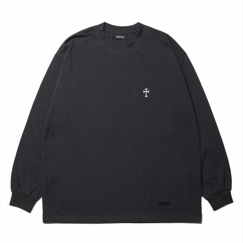 画像1: 【30%OFF】ROTTWEILER/R9 CROSS LS TEE（CHARCOAL）［オリジナル長袖T-24秋冬］