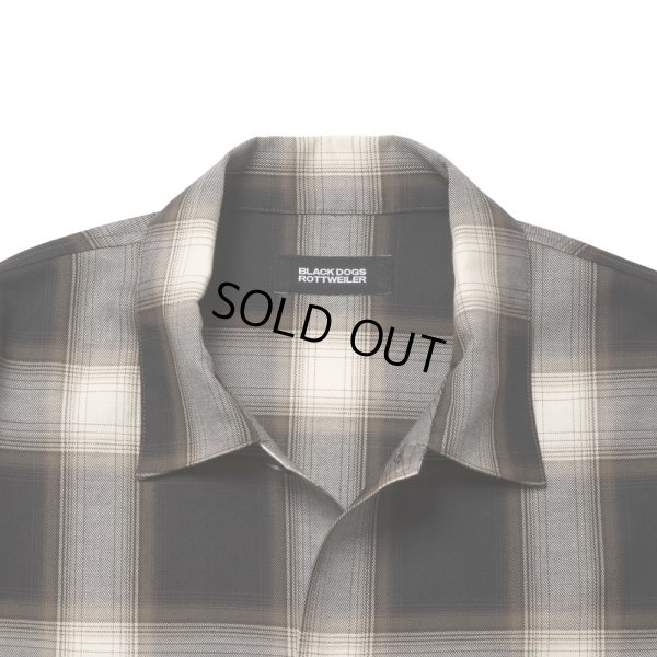 画像3: 【30%OFF】ROTTWEILER/R9 OMBRE OPENCOLLAR SHIRT（BLACK）［オンブレオープンカラーシャツ-24秋冬］