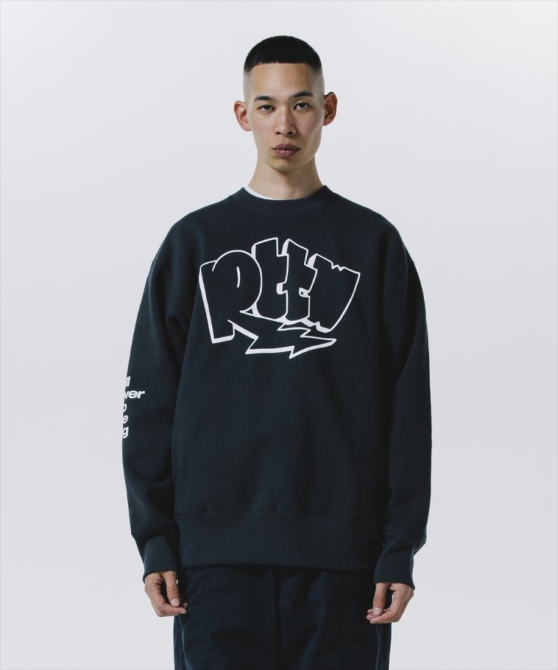 画像2: 【30%OFF】ROTTWEILER/GRAFFITI SWEATER（CHARCOAL）［クルーネックスウェット-24秋冬］