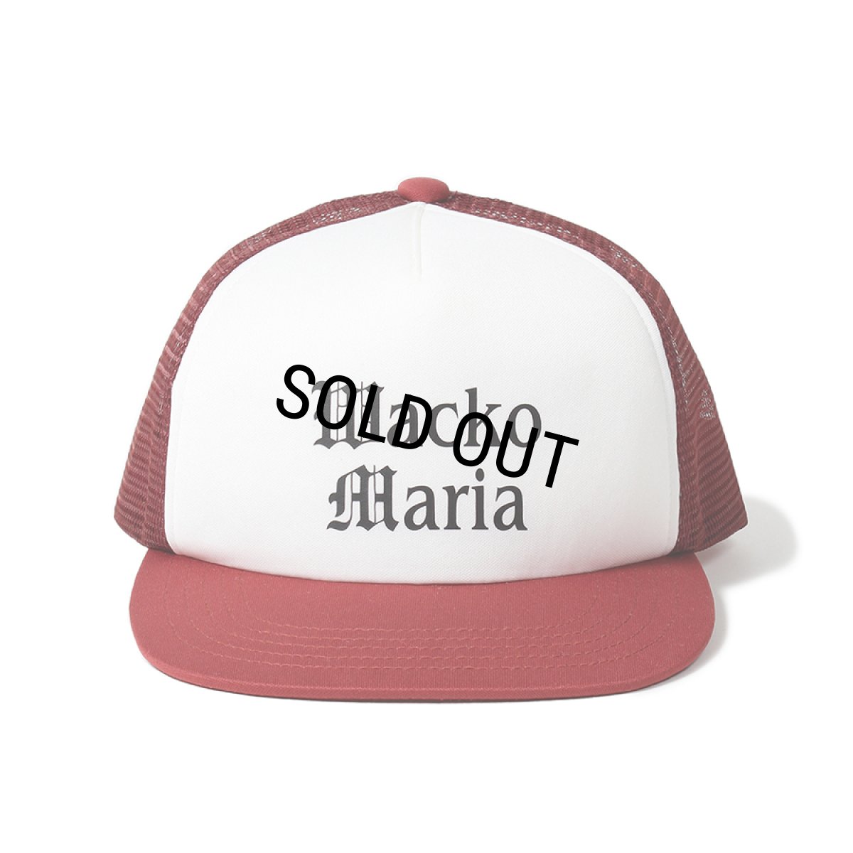 画像1: WACKO MARIA/MESH CAP（BURGUNDY/WHITE）［メッシュキャップ-24春夏］ (1)