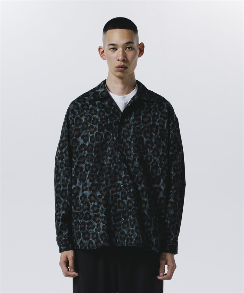 画像3: 【30%OFF】ROTTWEILER/R9 LEOPARD OPENCOLLAR SHIRT（GREEN）［レオパードオープンカラーシャツ-24秋冬］