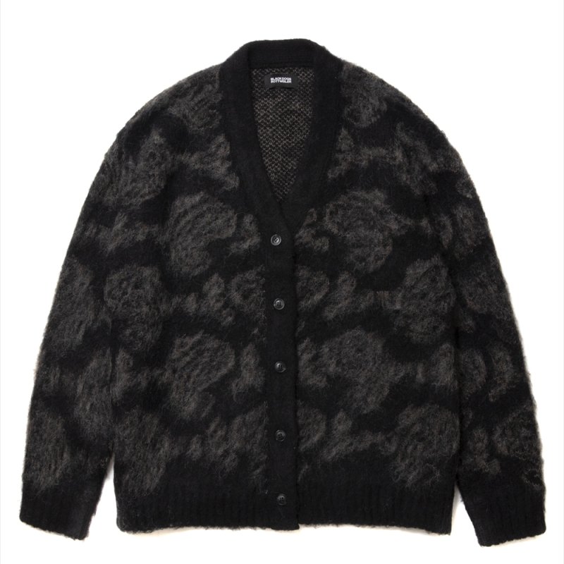 画像1: ROTTWEILER/R9 MOHAIR CARDIGAN（BLACK）［モヘアカーディガン-24秋冬］