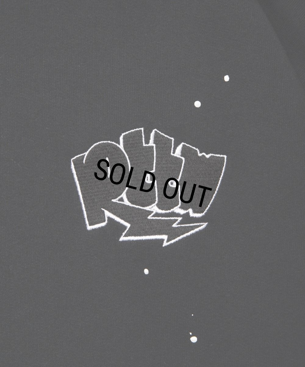 画像3: 【40%OFF】ROTTWEILER/RW PAINTED PARKA（BLACK）［ペイント加工パーカー-24秋冬］ (3)