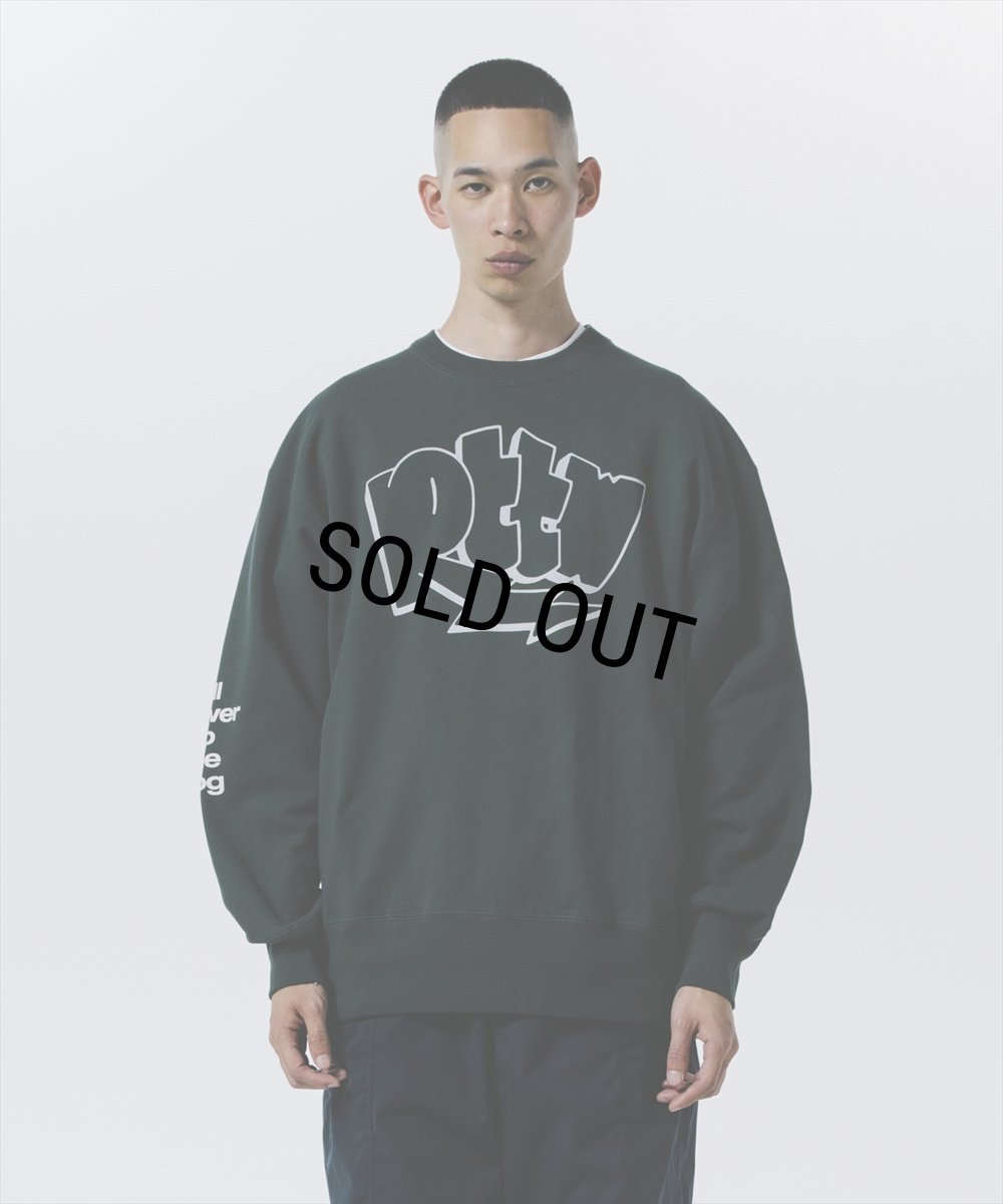 画像7: ROTTWEILER/GRAFFITI SWEATER（GREEN）［クルーネックスウェット-24秋冬］ (7)