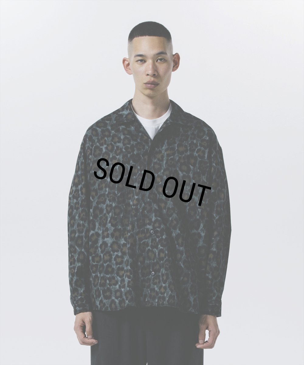 画像4: 【40%OFF】ROTTWEILER/R9 LEOPARD OPENCOLLAR SHIRT（GREEN）［レオパードオープンカラーシャツ-24秋冬］ (4)