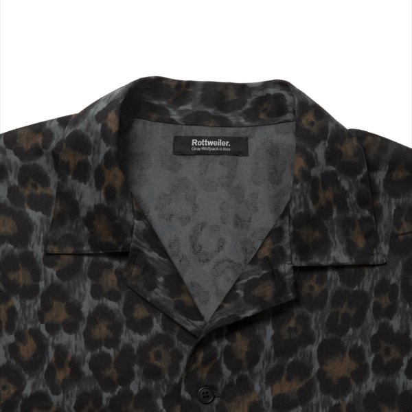 画像3: 【30%OFF】ROTTWEILER/R9 LEOPARD OPENCOLLAR SHIRT（GREEN）［レオパードオープンカラーシャツ-24秋冬］