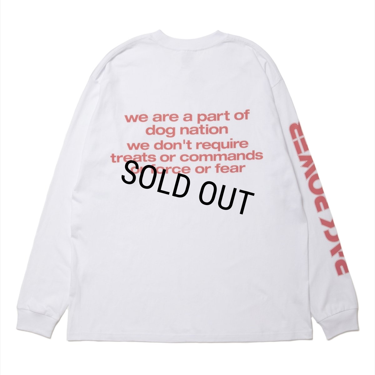 画像2: ROTTWEILER/DOG LOGO LS TEE（WHITE）［プリント長袖T-24秋冬］ (2)