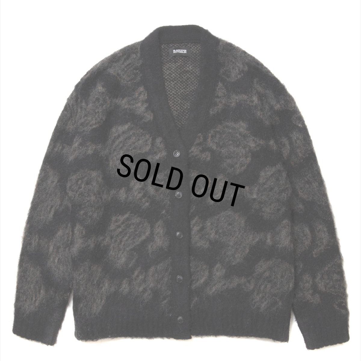 画像1: ROTTWEILER/R9 MOHAIR CARDIGAN（BLACK）［モヘアカーディガン-24秋冬］ (1)