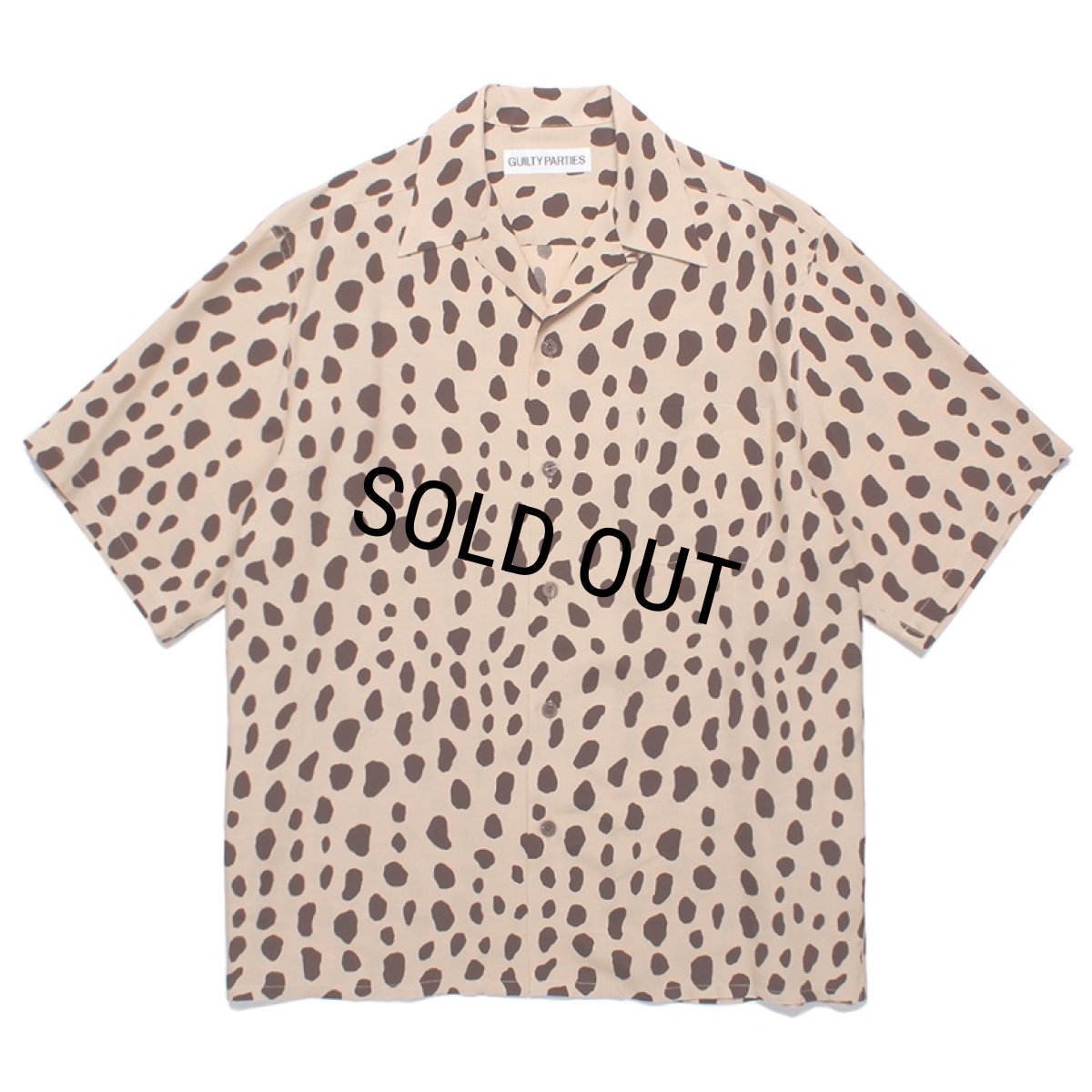 画像1: WACKO MARIA/LEOPARD HAWAIIAN SHIRT（BEIGE）［レオパードハワイアンシャツ-24春夏］ (1)