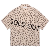 WACKO MARIA/LEOPARD HAWAIIAN SHIRT（BEIGE）［レオパードハワイアンシャツ-24春夏］