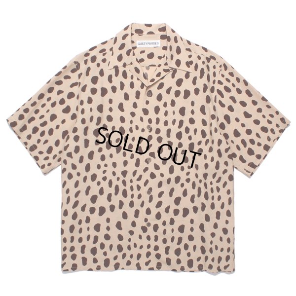 画像1: WACKO MARIA/LEOPARD HAWAIIAN SHIRT（BEIGE）［レオパードハワイアンシャツ-24春夏］