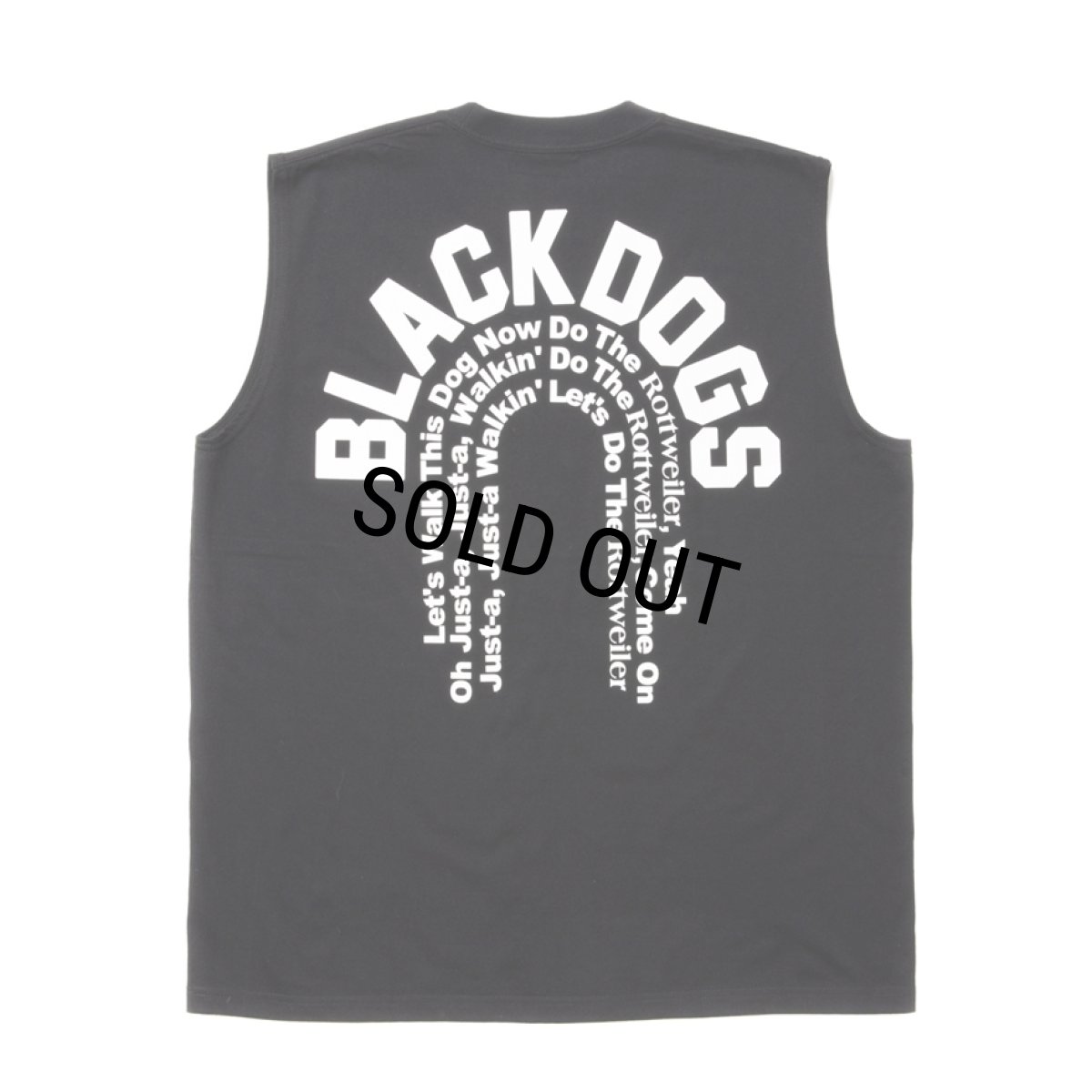 画像2: ROTTWEILER/R.W NO SLEEVE TEE（BLACK） 【30%OFF】［ノースリーブT-24春夏］ (2)