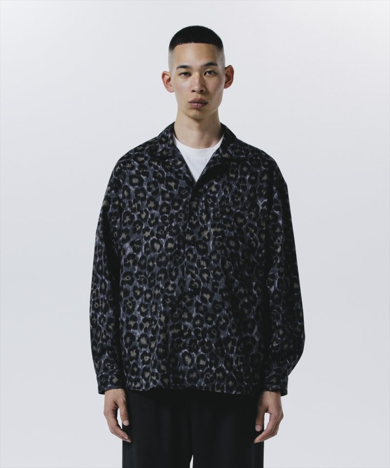 画像3: 【30%OFF】ROTTWEILER/R9 LEOPARD OPENCOLLAR SHIRT（YELLOW）［レオパードオープンカラーシャツ-24秋冬］