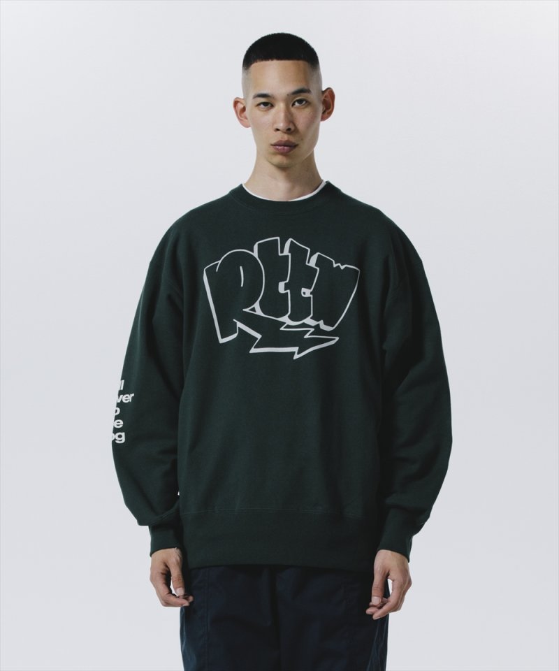 画像2: ROTTWEILER/GRAFFITI SWEATER（GREEN）［クルーネックスウェット-24秋冬］