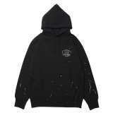 【30%OFF】ROTTWEILER/RW PAINTED PARKA（BLACK）［ペイント加工パーカー-24秋冬］